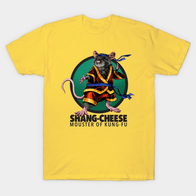 Shang-Cheese Mouster of Kung-Fu - b T-Shirt by ThirteenthFloor